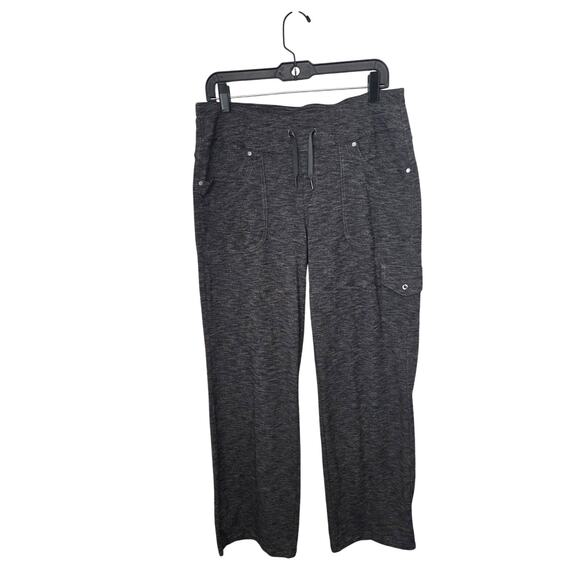 Kuhl Mova Cargo Pants 12 Heathered Gray Drawstring Pockets Stretch Pull-on Comfy - Picture 1 of 10